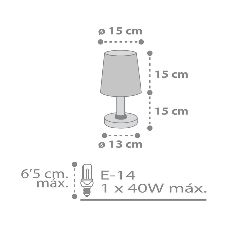 Kinderzimmer-Tischlampe Star Light sanftes Grau Dalber 8420406001395