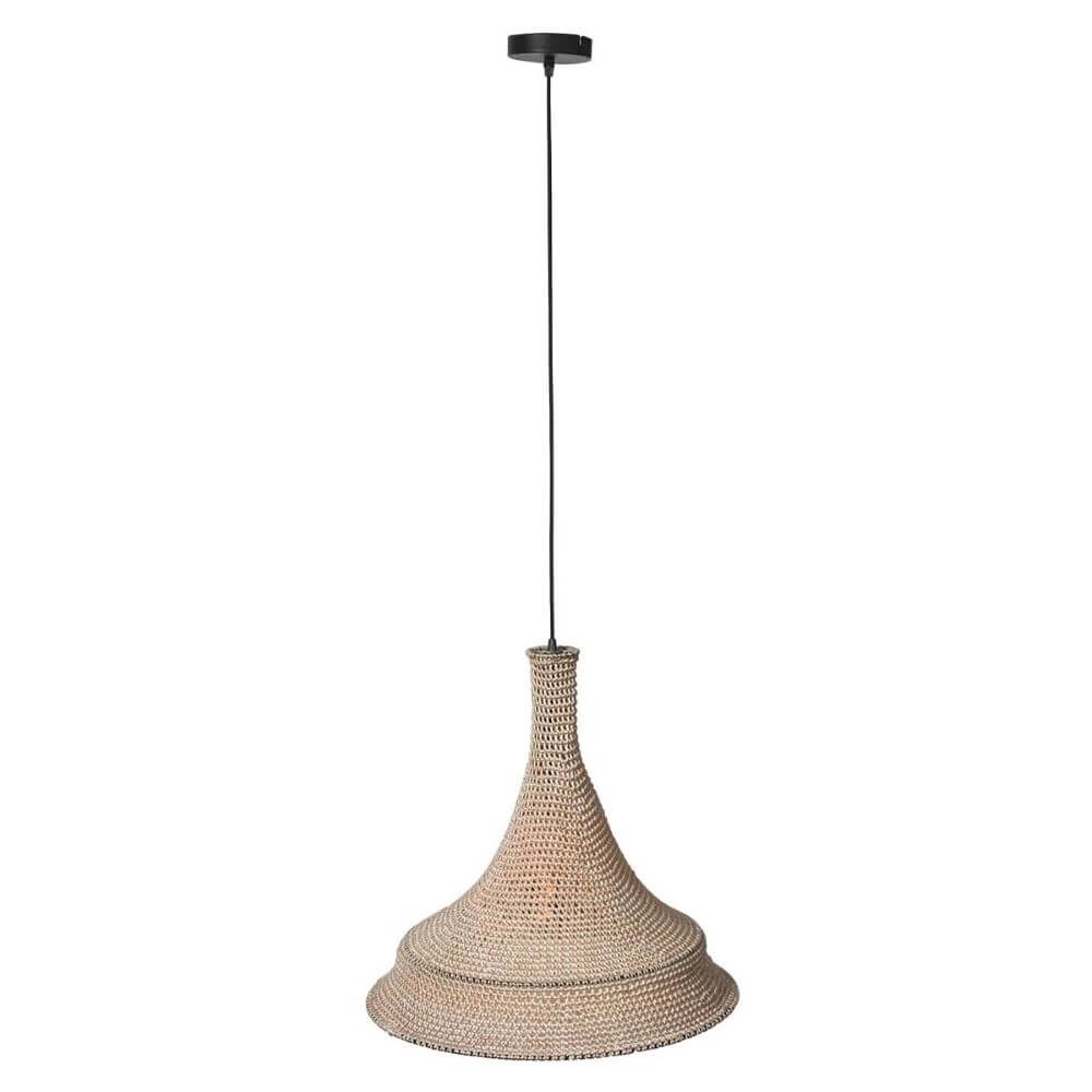 Ø 60cm Hängelampe Marrakesch aus braunem Seil Steinhauer 8712746161496