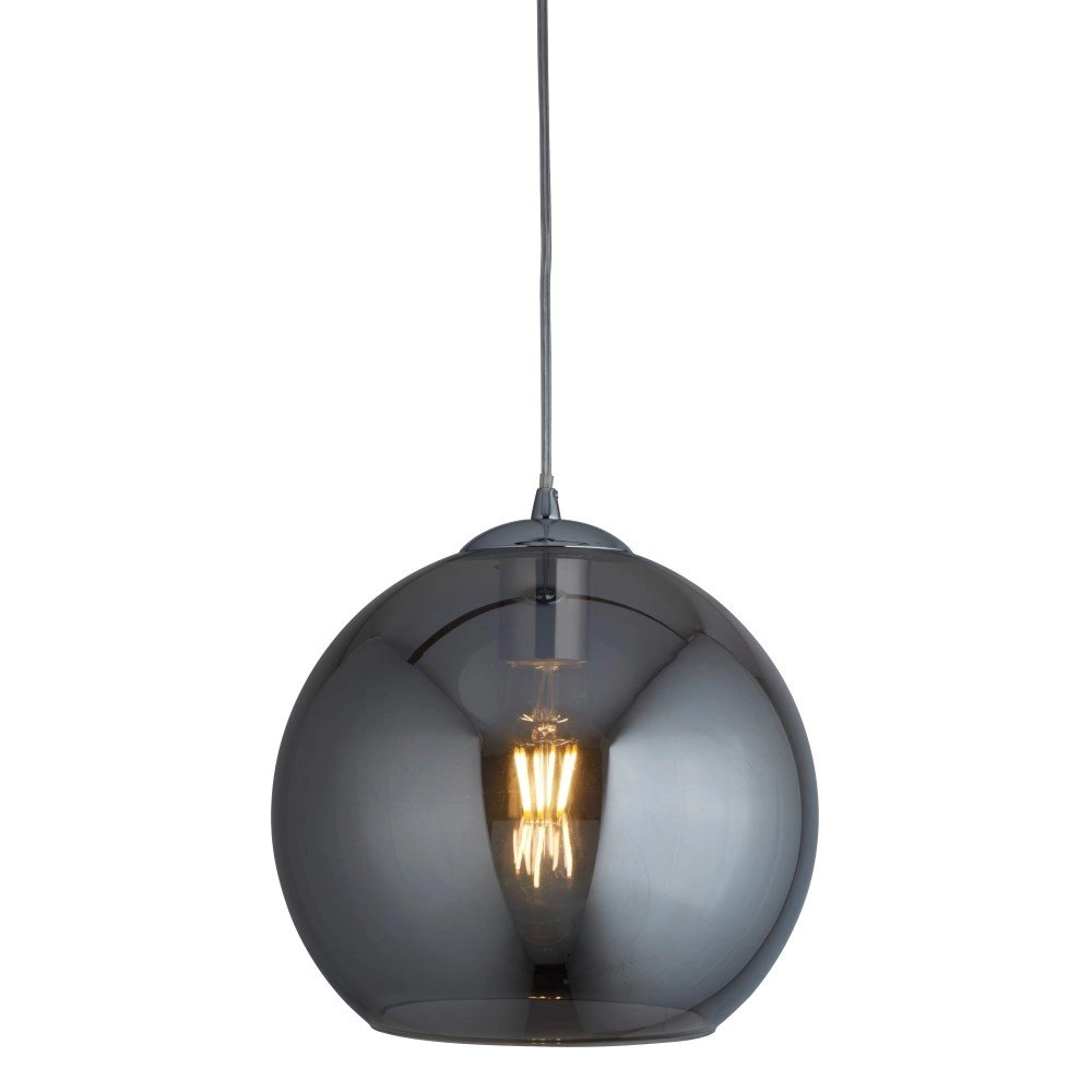Hängelampe Balls Ø 35 cm chrom mit Rauchglas