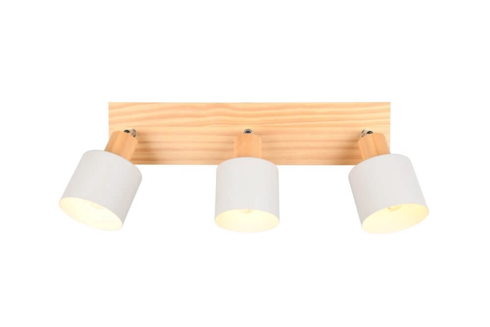 Deckenleuchte mit 3 Leuchten Shanti mit Holzoptik Trio 4017807615739