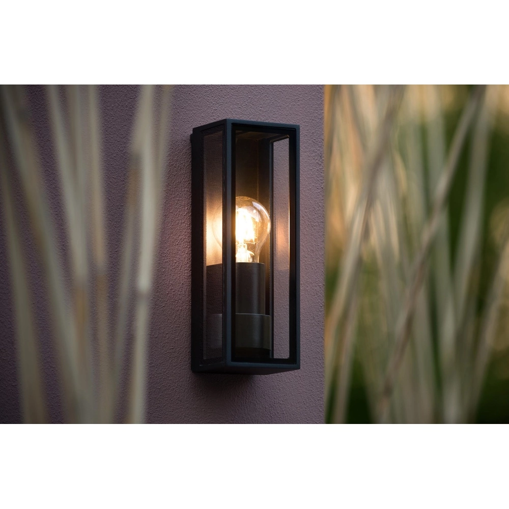 Design-Wandlampe Dukan IP65 schwarze Single Lucide 5411212151872