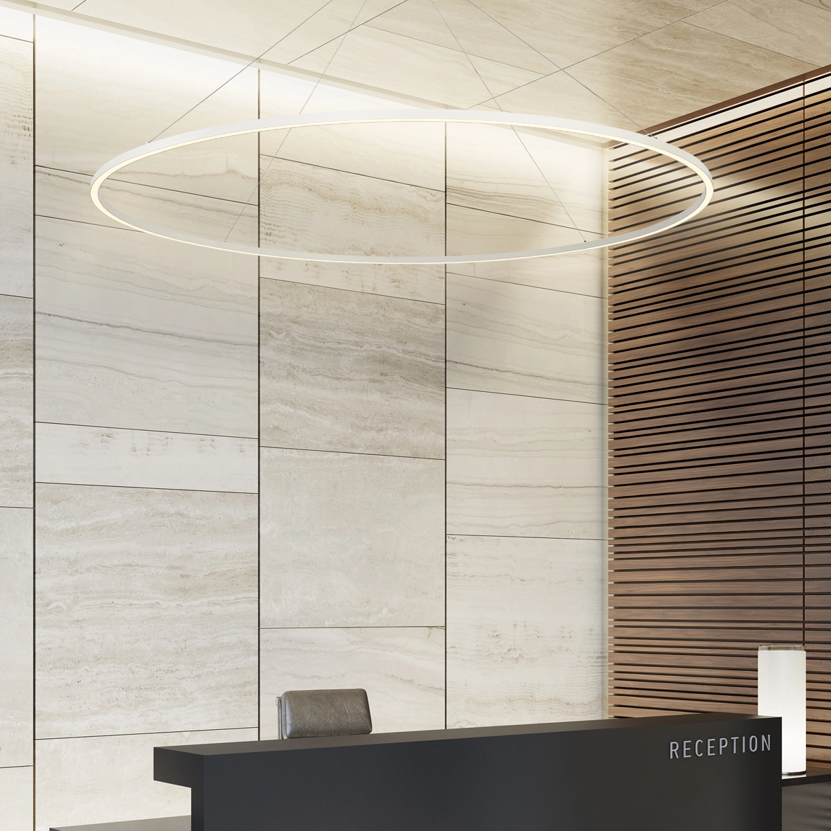 Design-Pendellampe Compass Ø 200 cm weiß Lyora 5053423308081