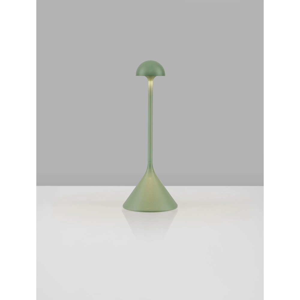 Tischlampe Dalt olivgrün wiederaufladbar mit USB Lyora 5212017477057