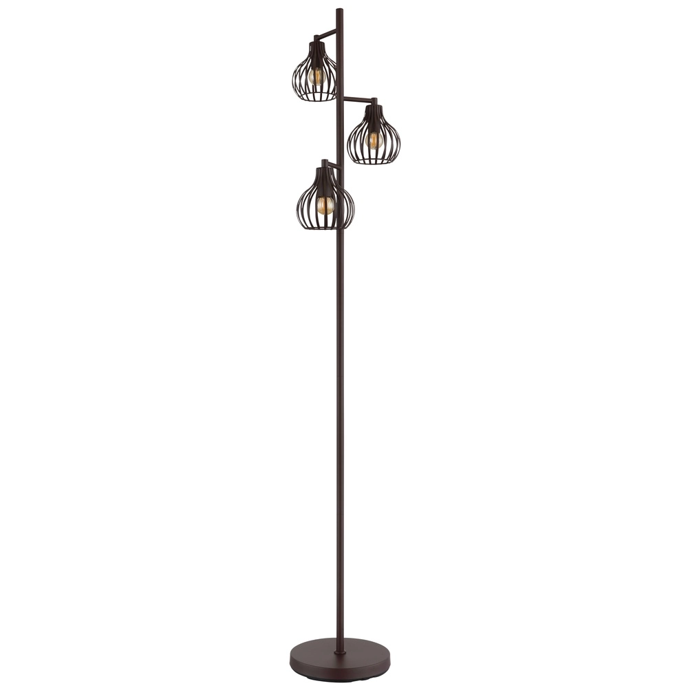 3-Licht Stehlampe Mateo Rostbraun Globo 9007371569236