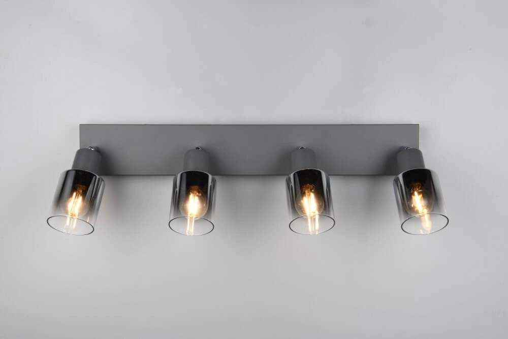 4-flammige Deckenleuchte Cadiz Schwarz Trio 4017807615784