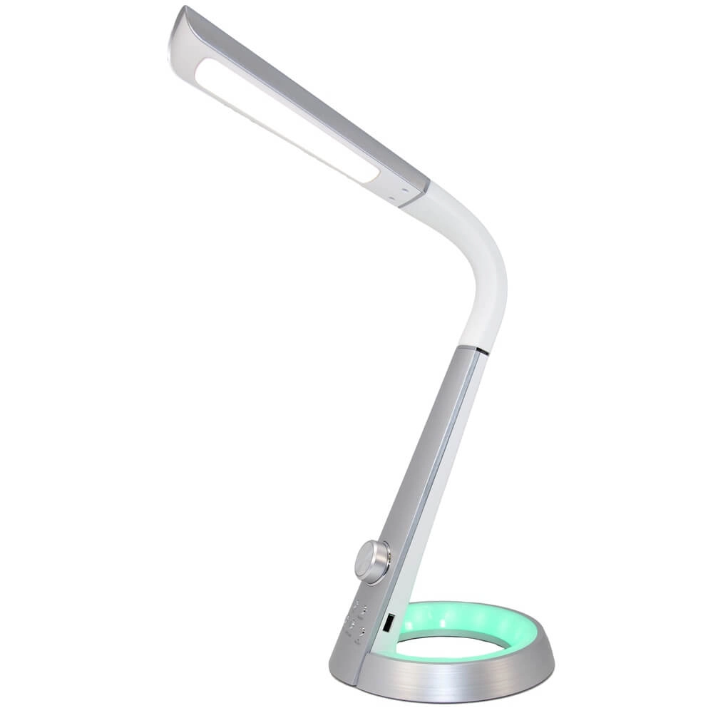 Schreibtischlampe Mitti Silbergrau Globo 9007371384716