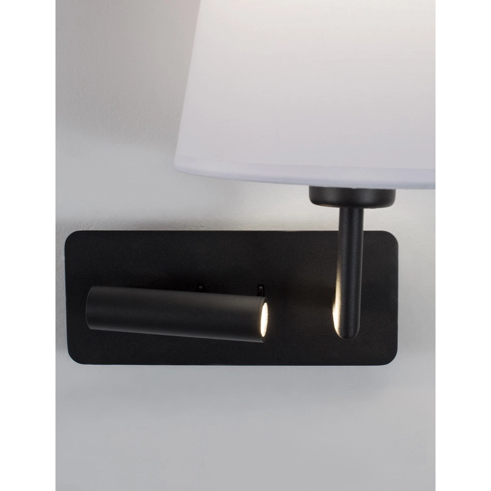 Wandleuchte Savona schwarz mit weißer Kapuze Lyora 5212017430175