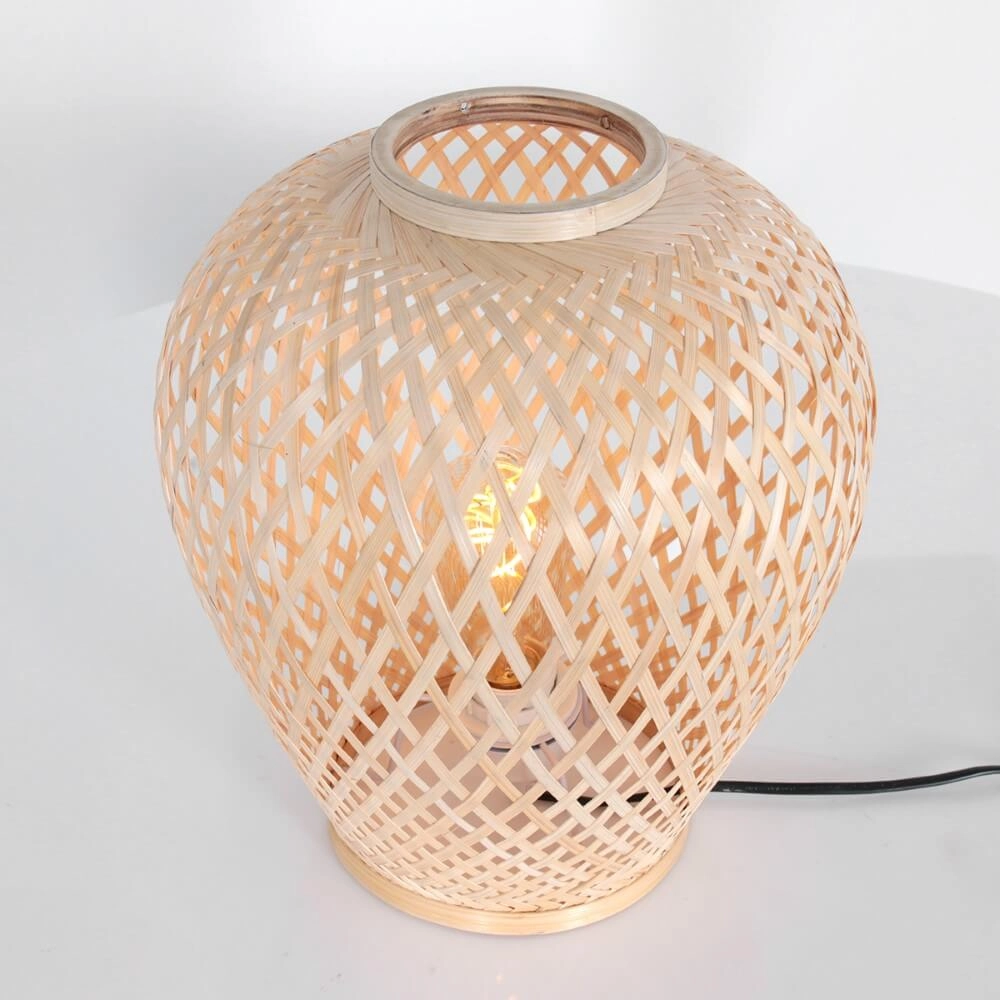 Tischlampe aus Bambus Maze Ø 30cm Steinhauer 8712746147230