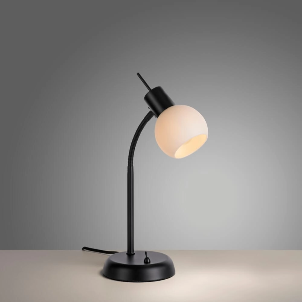 Schwarze Tischlampe Loki 1-Licht Just Light 4043689000813
