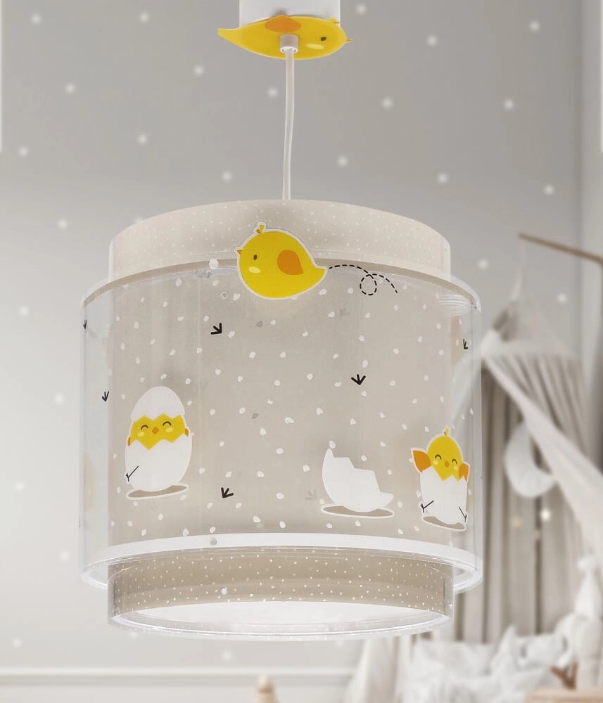Taupefarbene Kinderzimmer-Hängelampe Baby Chicken Dalber 8420406768724