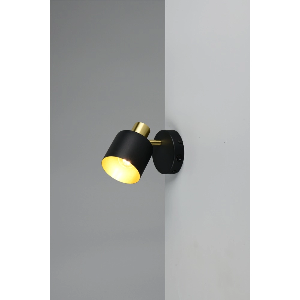 Wandstrahler Eva schwarz mit gold Trio 4017807654646