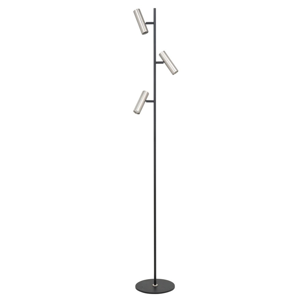Stehlampe Trend 3-flammig schwarz mit nickel