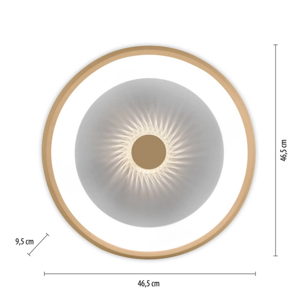 Runde Deckenleuchte Vertigo Messing Ø 46,5cm Just Light 4043689994716