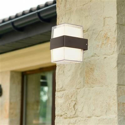 Wandlampe Frosty Square Anthrazit Searchlight 5053423164694