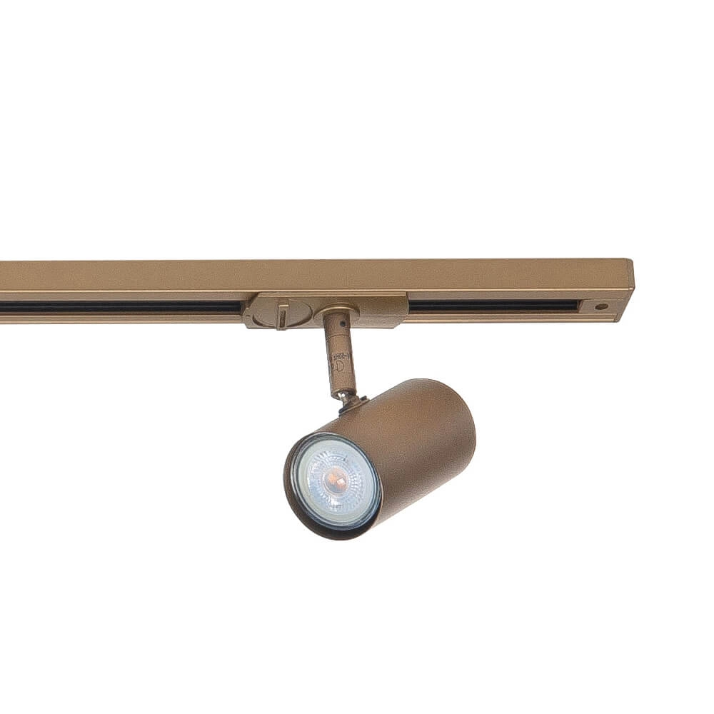 1-Phasen-Schienenset 100cm Cilinder Gold mit 3 Punkten Highlight 8718379047220