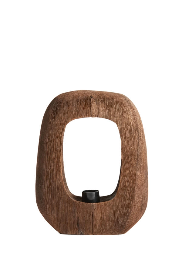 Tischleuchte aus dunklem Holz Kelafo 24 x 30cm Light & Living 8717807691073