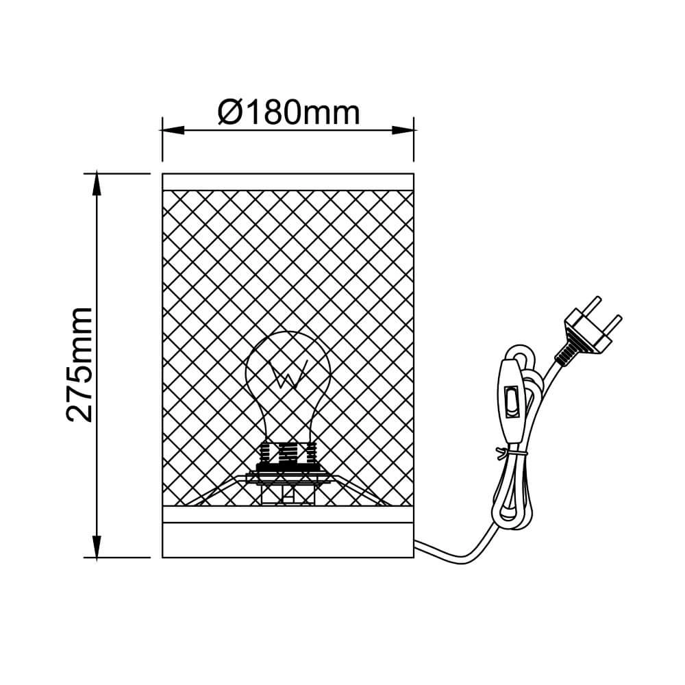 Tischlampe aus Mesh Maze Brilliant 4004353411564