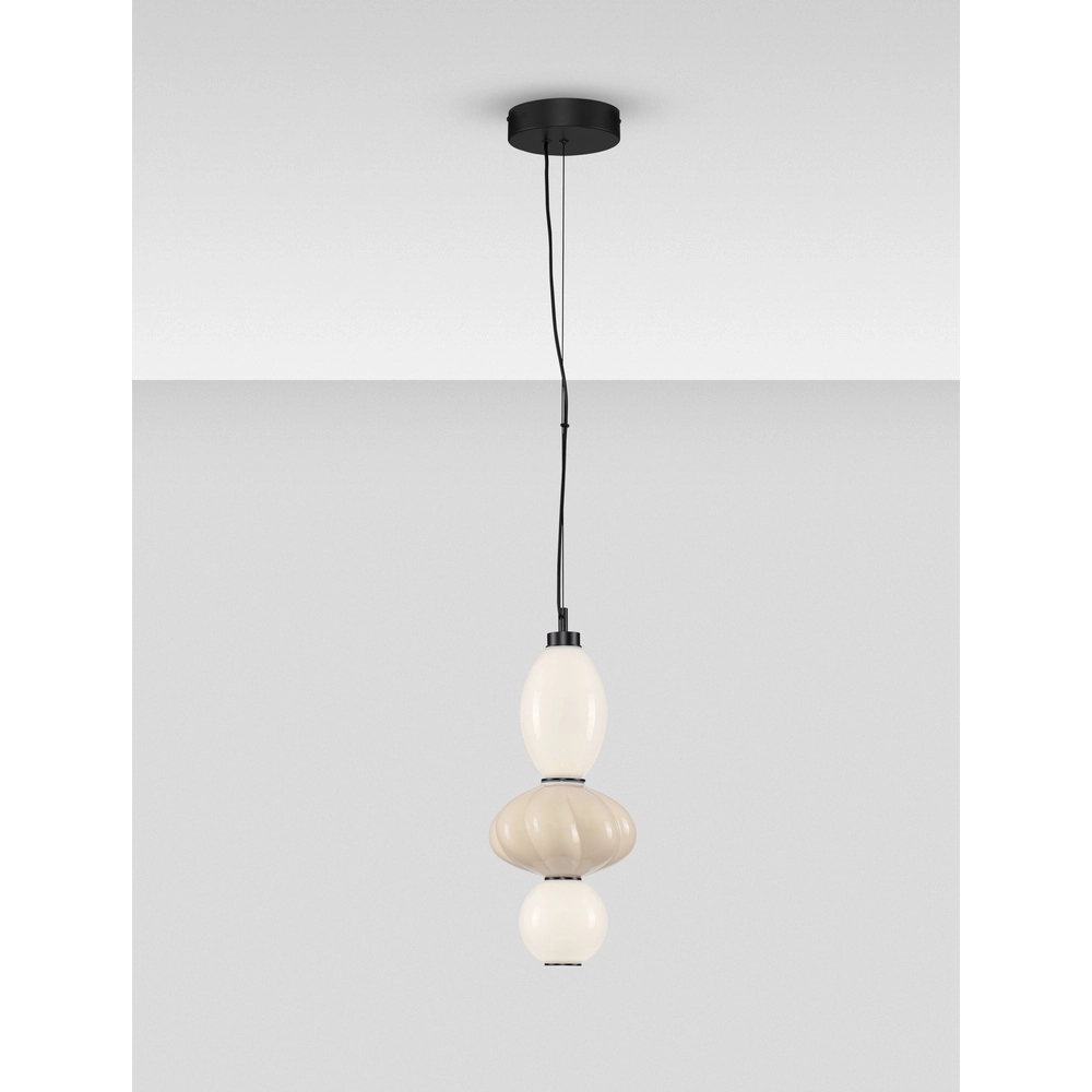 Pendelleuchte Oneta weiß - beige Lyora 5212017473929