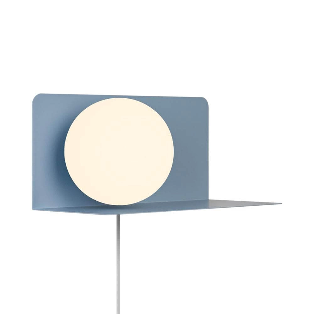 Wandleuchte mit Kugel Lilibeth blau