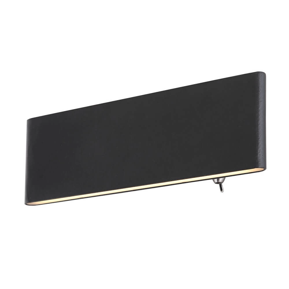 Design-Wandleuchte Siegfried S schwarz mit Schalter Globo 9007371402366