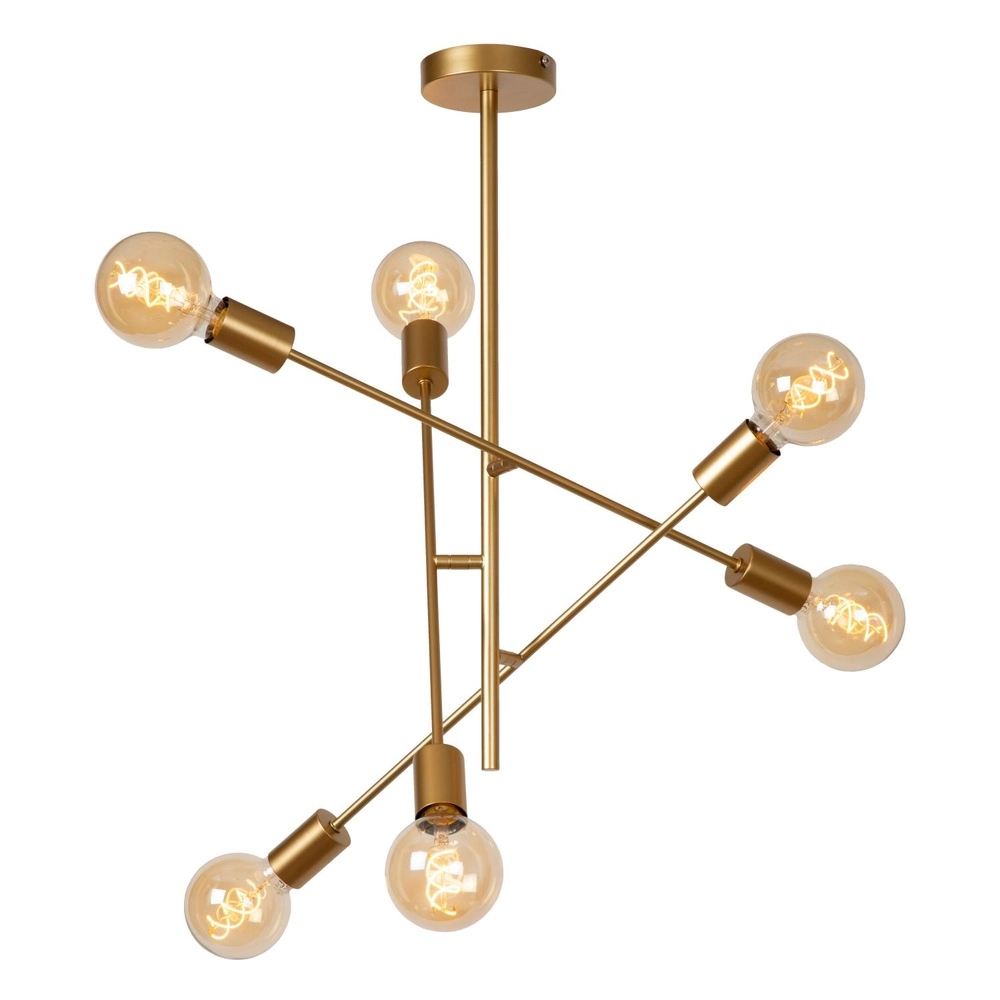 Deckenlampe Lester 6-Licht Gold Lucide 5411212211743