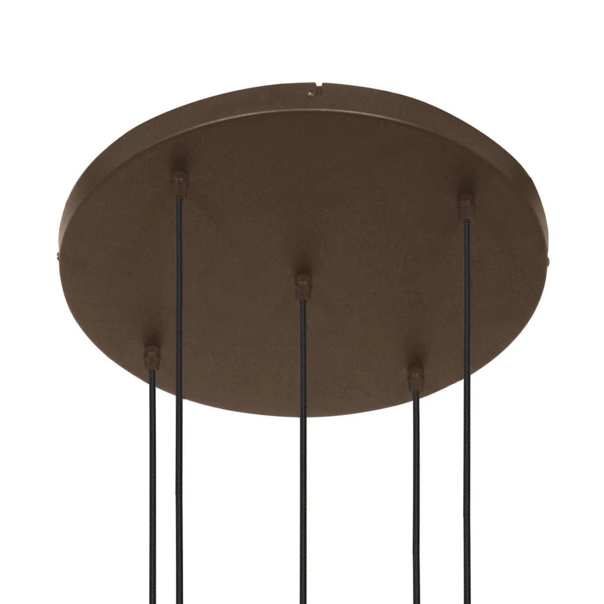 5-Licht Vide Pendellampe Bollique Kakao mit Bernsteinglas Steinhauer 8712746187175