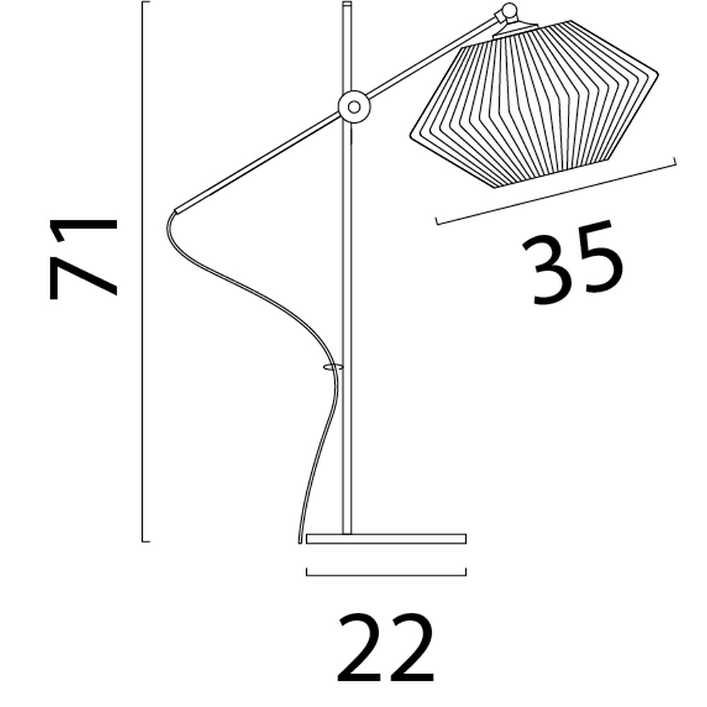 Verstellbare Tischlampe Bicono mit Seilkappe Ø 35 cm Masterlight 8718121352848