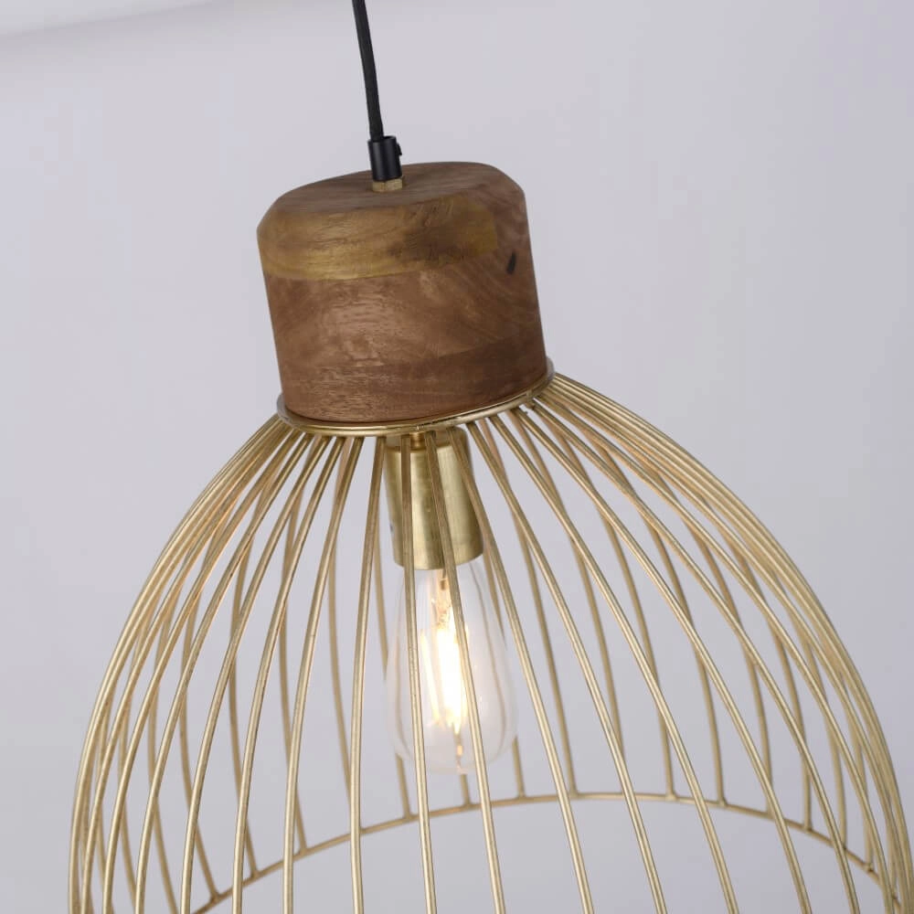 Hängelampe Alami braunes Messing Just Light 4043689976125