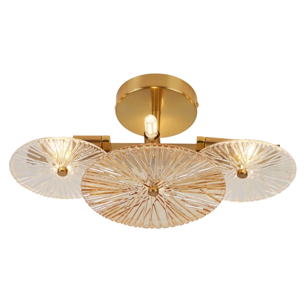 Deckenleuchte Wagon Wheel Gold Searchlight 5053423247632