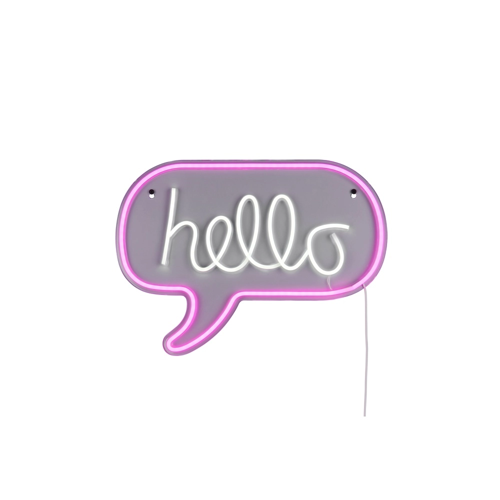 Neon-Wandleuchte Hello rosa Trio 4017807657463