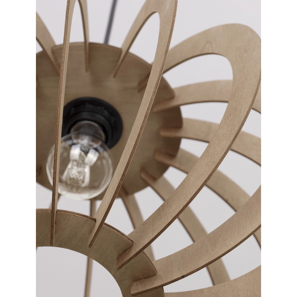 Pendelleuchte aus Holz Ottoline dunkel Ø 40cm Lyora 5212017436207