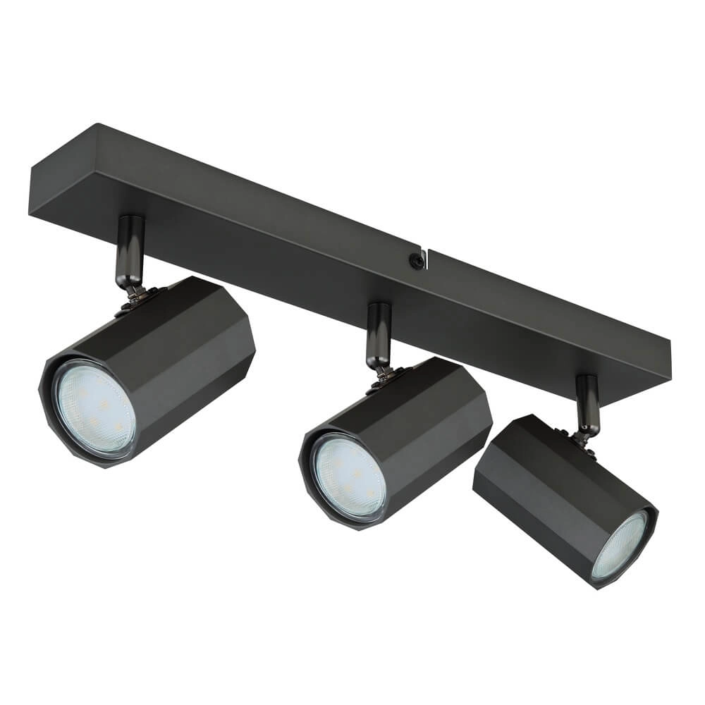Graue Deckenleuchte James 3-flammig Globo 9007371447848