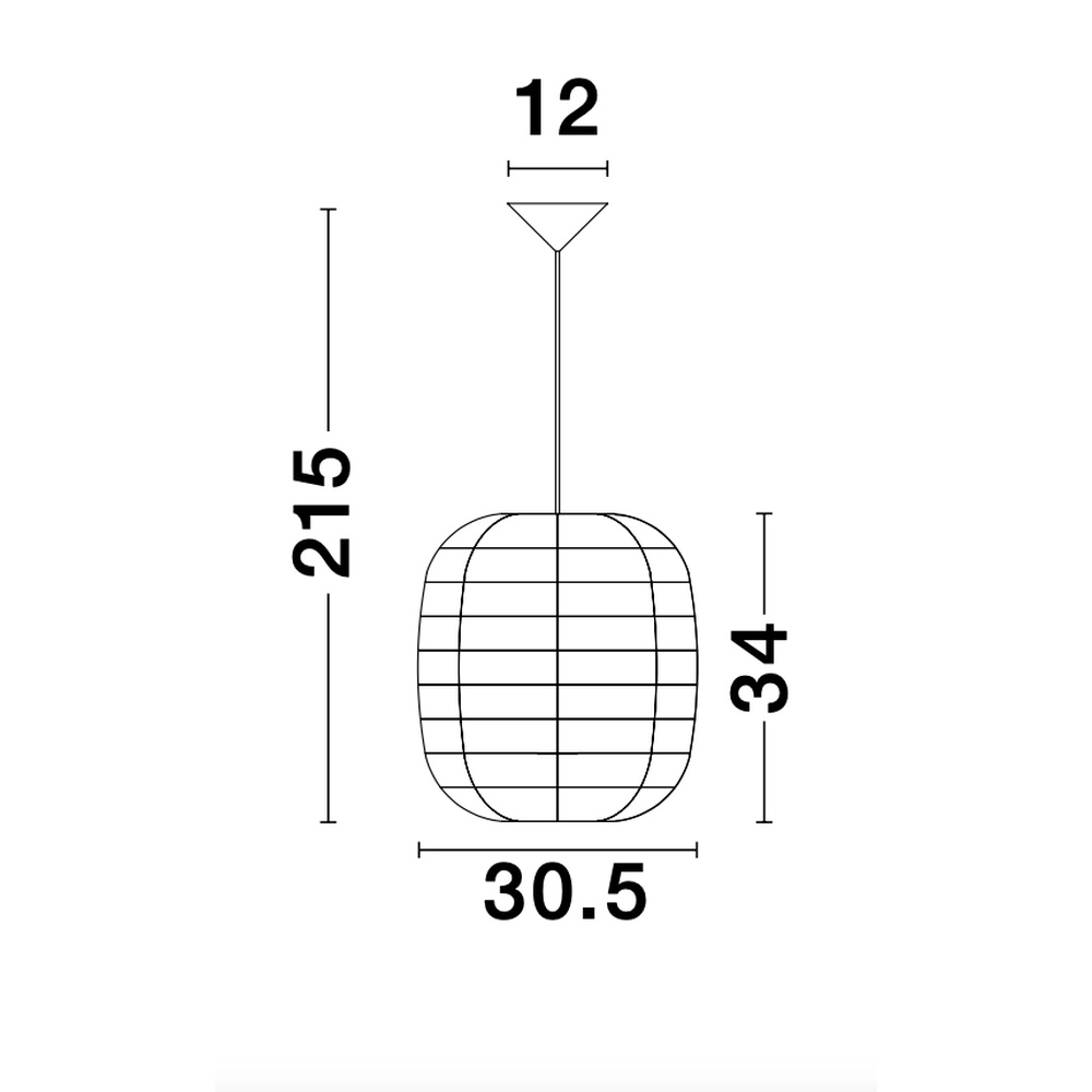 Rattan Pendelleuchte Melody Ø 30,5cm Lyora 5212017421319