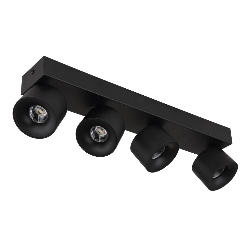 Elegante Deckenlampe Rae 4-Licht Schwarz Globo 9007371459643