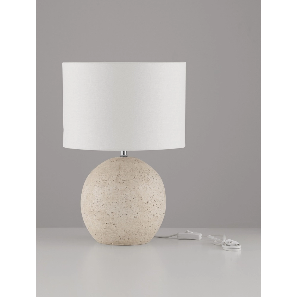 Tischlampe Nagomi Beige mit cremefarbener Kapuze Lyora 5212017468222