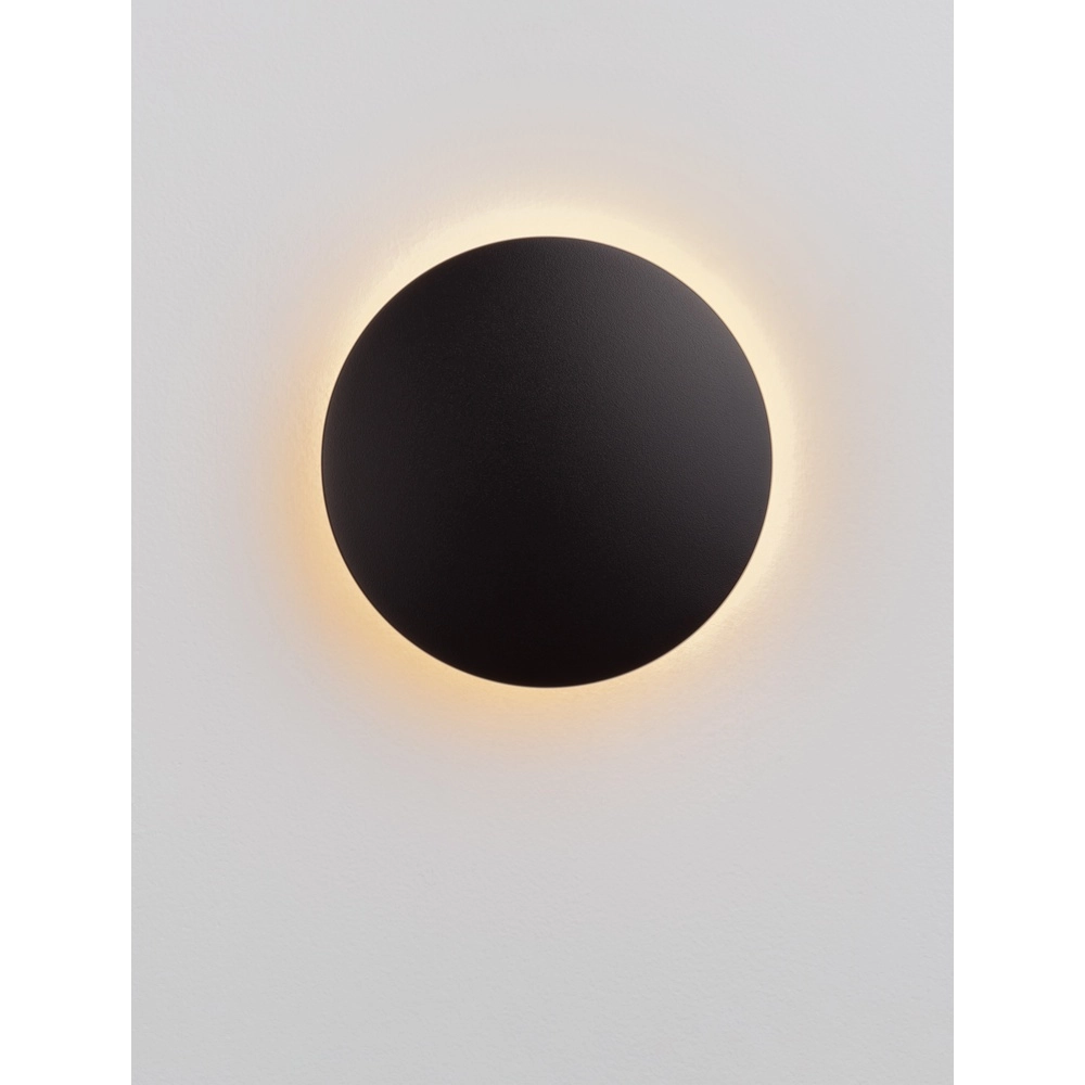 Runde Wandleuchte Copper schwarz Ø 13,5cm Lyora 5212017447326