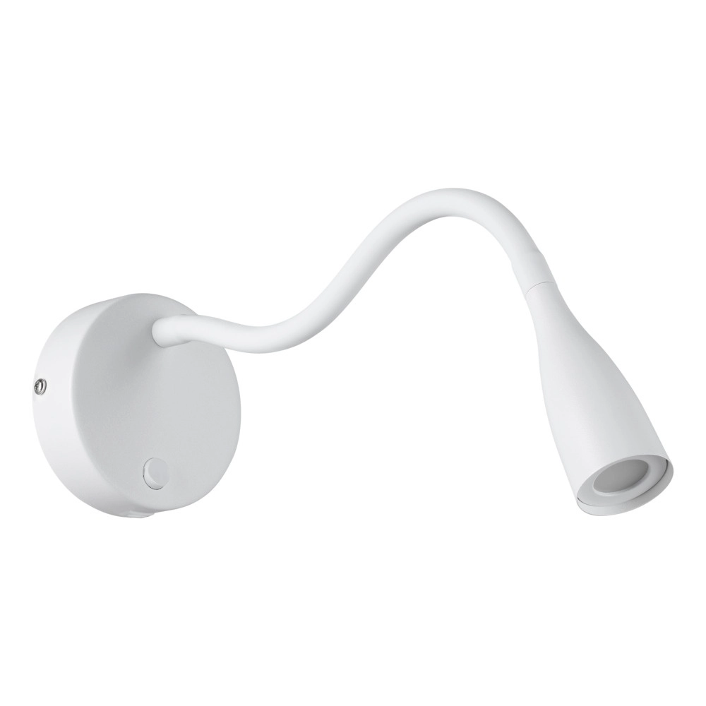 Nachttischlampe Olivandino 1 Flexibel Weiß