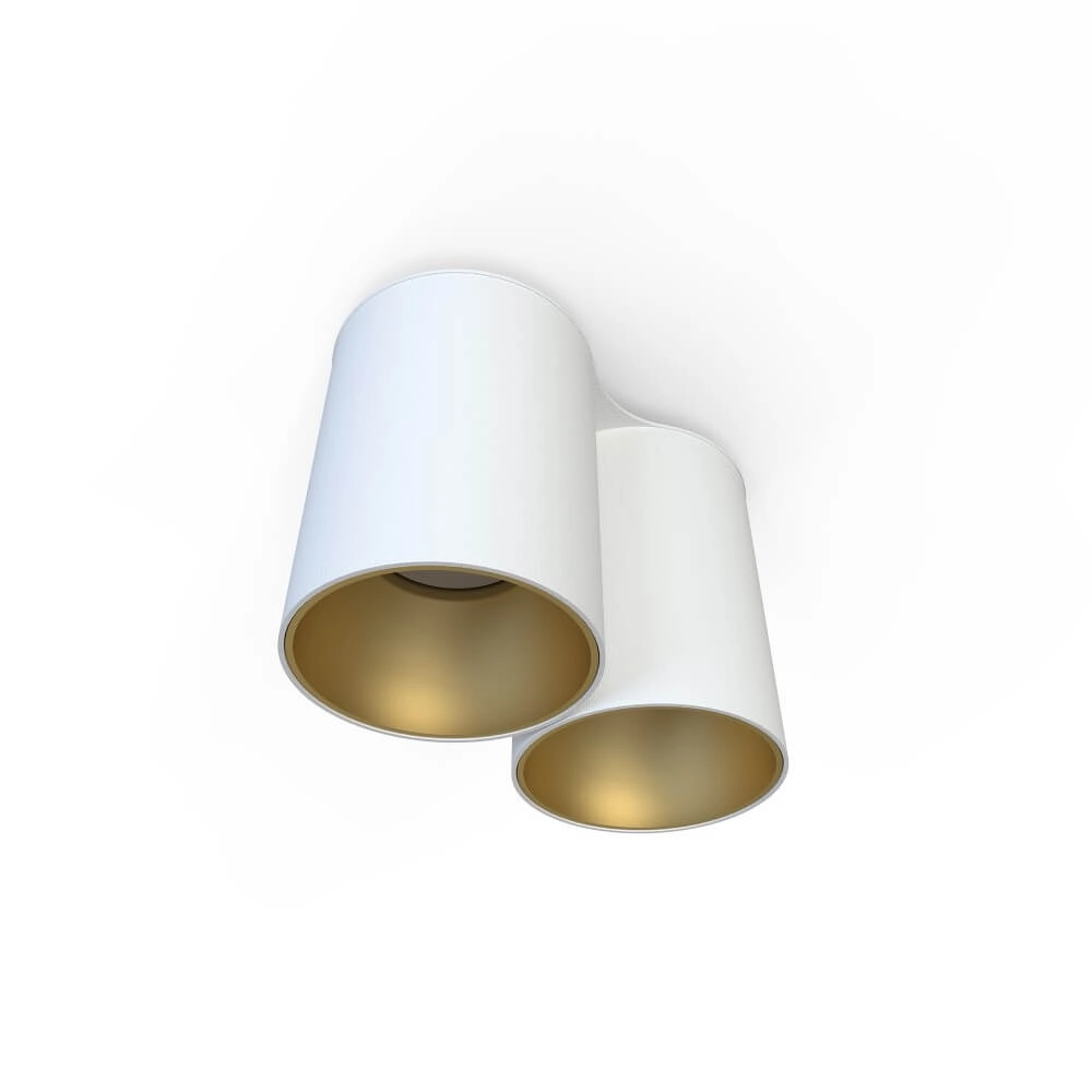 Weißer Aufbaustrahler Eye Tone 2-flammig Lyora 5903139766593