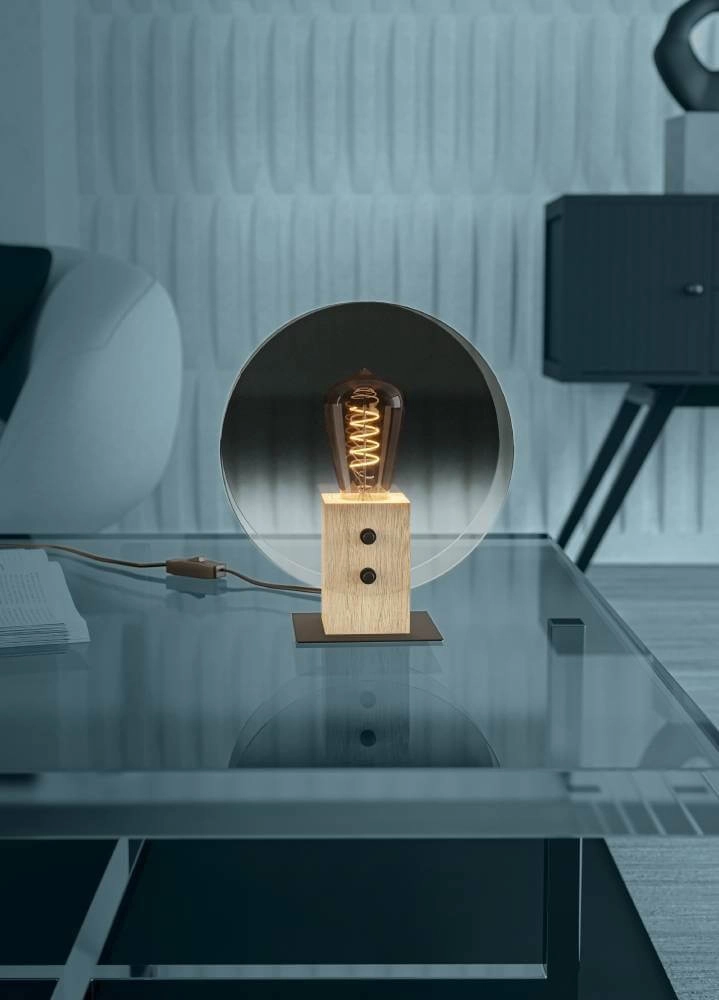 Tischlampe Millena Holz mit Schwarz Stars of Light 9008606239450