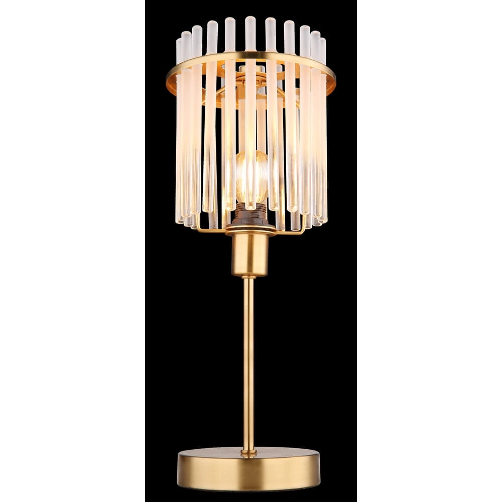 Goldene Tischleuchte Gorley mit Glas Ø 15cm Globo 9007371449811