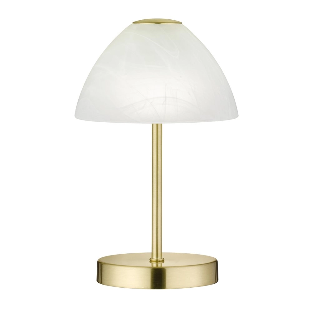 LED Tischlampe Queen 24 cm Messingmatte