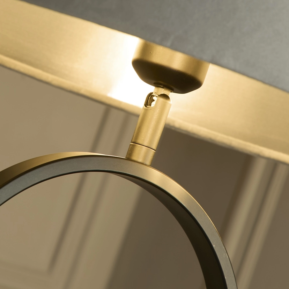 Stehlampe Modish schwarz mit grauer Kapuze Searchlight 5053423307565