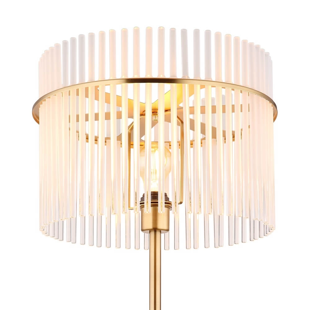 Goldene Stehleuchte Gorley mit Glas Ø 38cm Globo 9007371446810