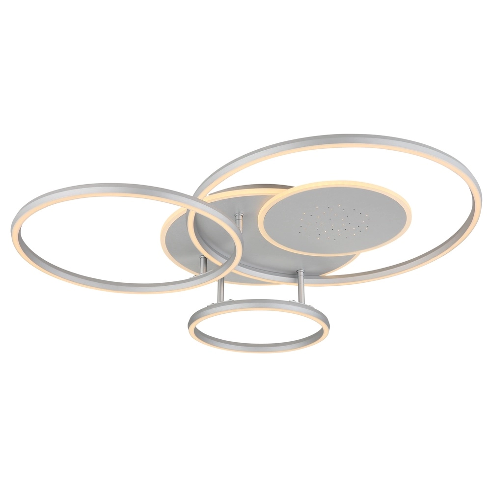 Moderne Deckenlampe Johnson Silbergrau 80,7 cm Globo 9007371583553