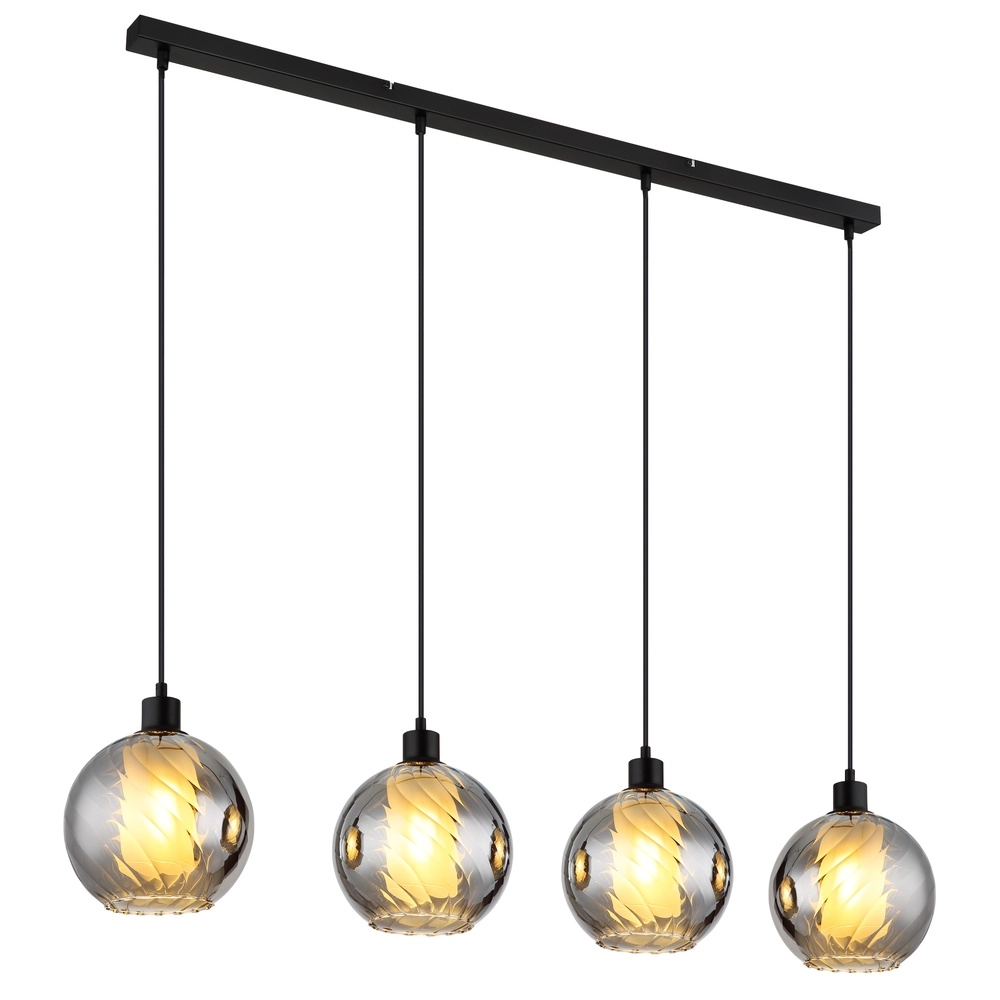 Design-Pendellampe Ulf 4-Licht Schwarz