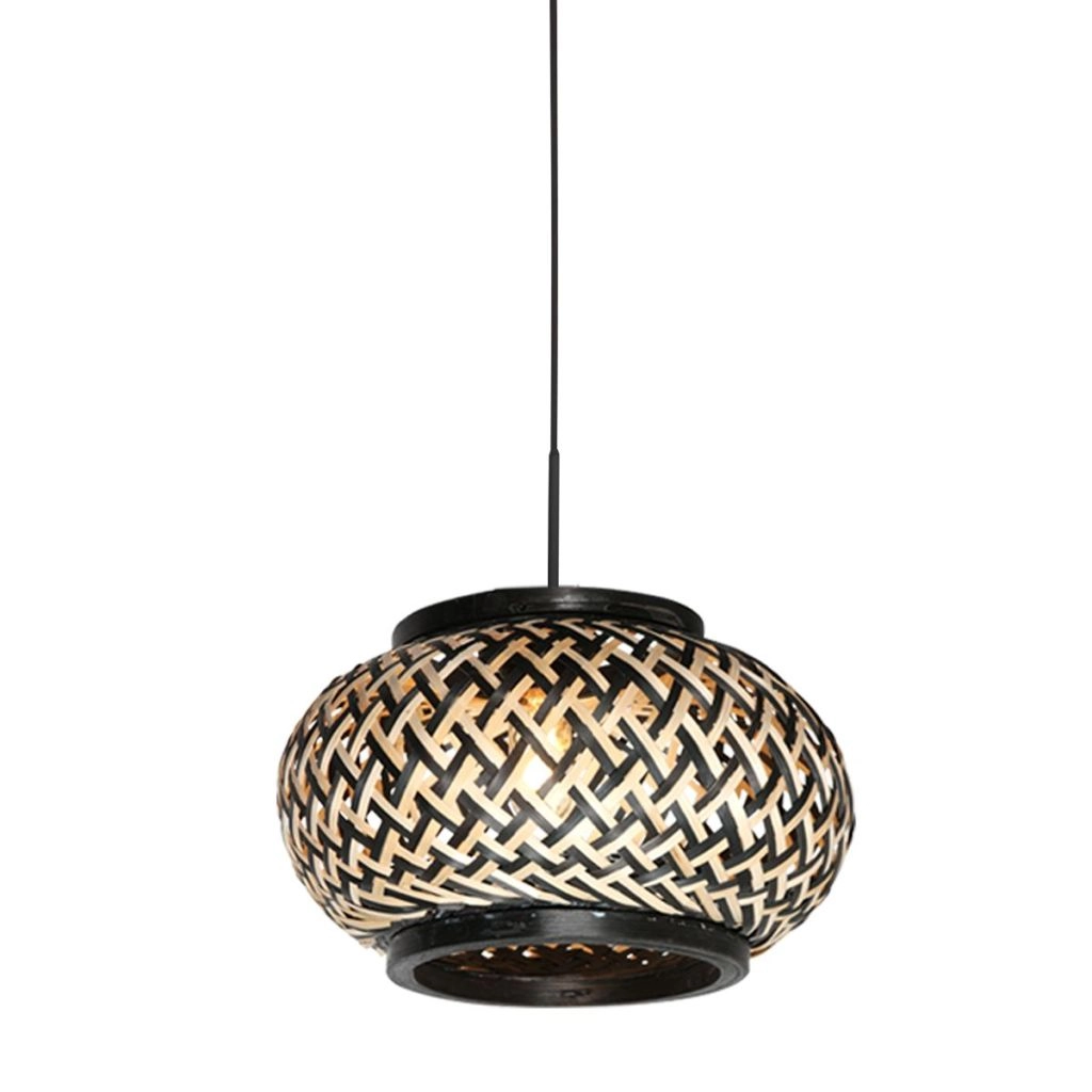 Pendellampe Nox Light mit Bambusschatten Ø23 cm