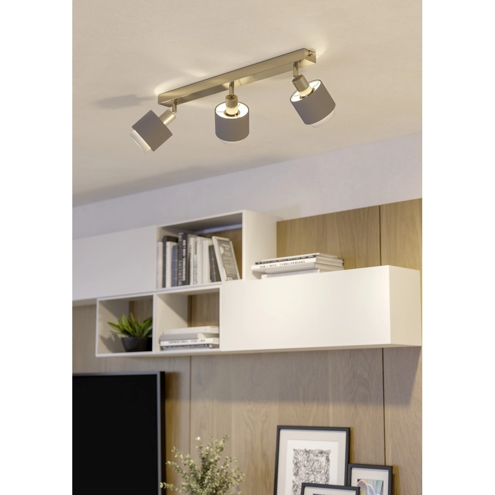 3-Licht Deckenlampe Bellizzi Edelstahl – 2x E14 Eglo 9008606304387