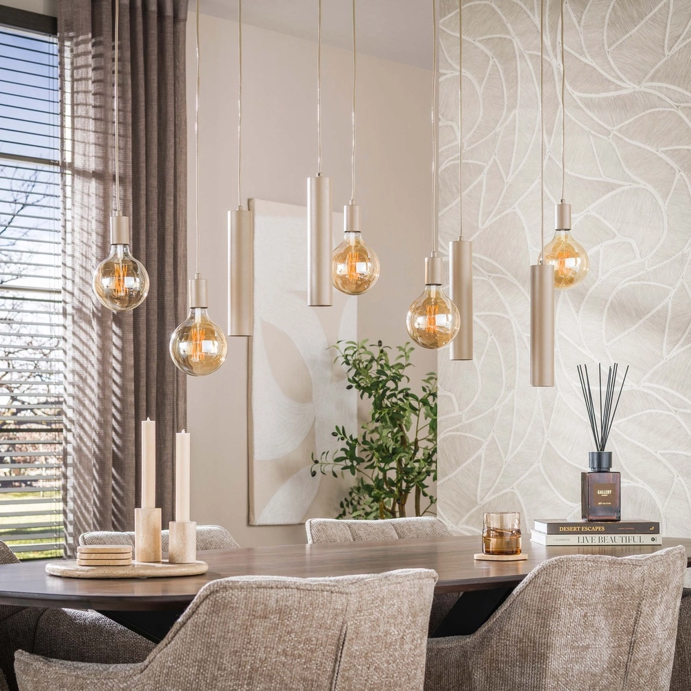 Design-Pendellampe Senso 9-helles Sandbraun Lyora 8716803515031