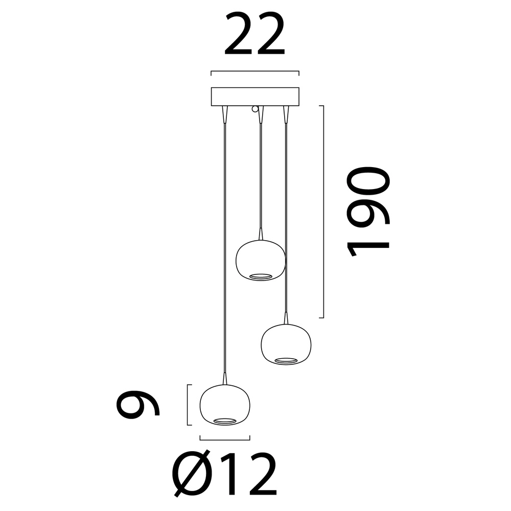 Design-Pendellampe Alta 3-Light-Kakao Masterlight 8718121438160