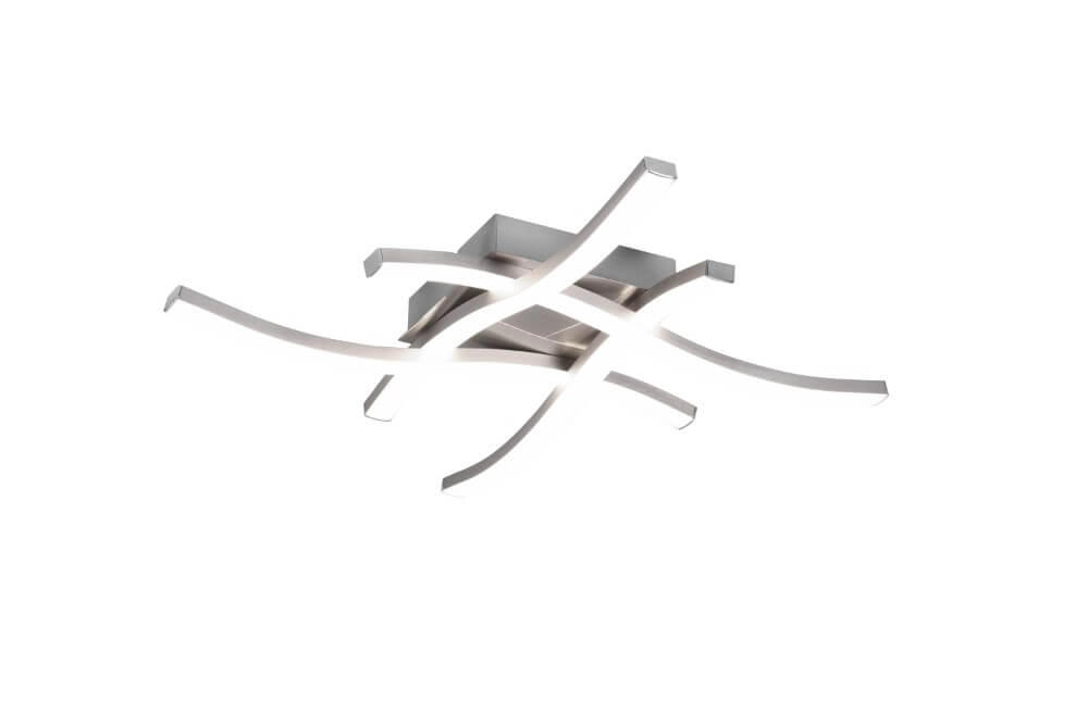 LED-Deckenleuchte Route Edelstahl 4000K